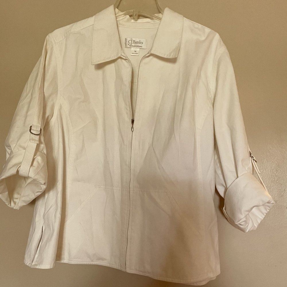 CJ Banks White Jacket